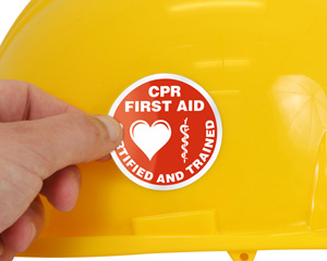 Cpr Qualified Hard Hat Tag