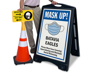 Custom mask up signs