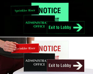 Custom photoluminescent signs