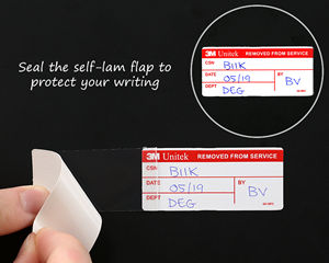 Custom self laminating calibration labels