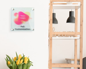 Clear acrylic signs with full color printin