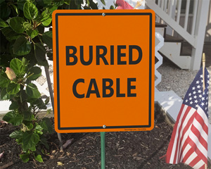 Buried Wire Sign