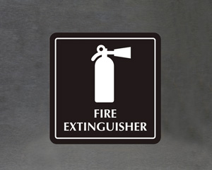 Engraved Fire Extinguisher Sign