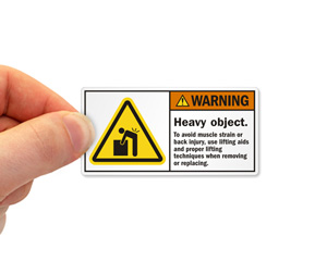 Ansi Heavy Object Label