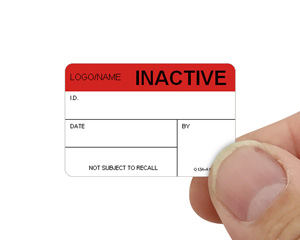 custom inactive calibration label