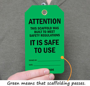 Green Scaffold Tags