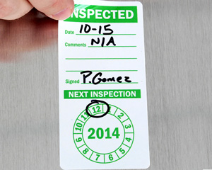 Inspected Quality Control Label