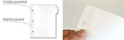 3 Holes   Reinforced Edge