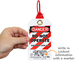 Lockout tie tags
