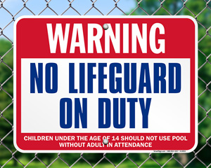 No Swimming Sign