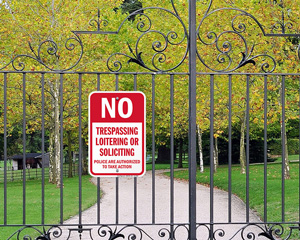 Designer No Loitering Sign
