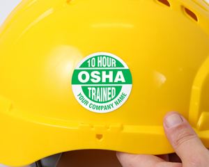 30 hour osha trained sticker