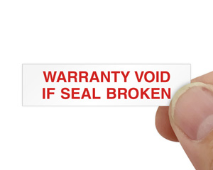 warranty labels