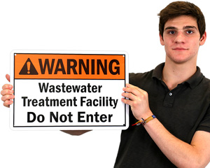 Sewage Do Not Enter Sign