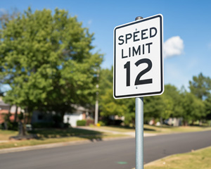 Speed Limit Maximum 7Mph Sign