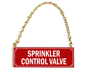Sprinkler Valve Signs