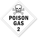 Class 2 Poison and Toxic Gas Placards