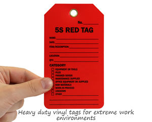 Vinyl 5S red tags