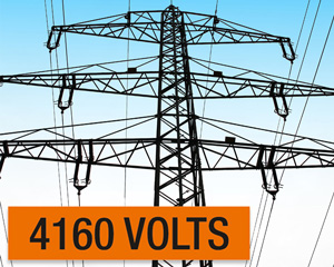 4160 Volt Label