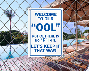 Funny Pool Signs - Humorous Swimming Pool Signs