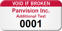 Custom Void If Broken Numbered Asset Tag