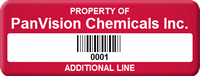 Custom Property Of Company Name Tag with Barcode