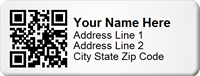 QR Code Asset Tag Add Name Address City