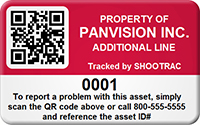 Custom QR Code Property Asset Tag