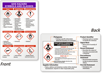 GHS Hazard Symbols And Classes Wallet Card 2 Sided