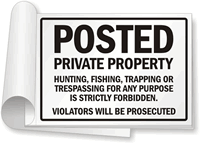 Private Property Trespassing Forbidden Sign Book