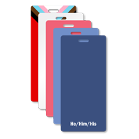 He Him His  Badge Buddy Vertical