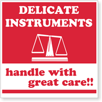 Delicate Instruments Handle Care Label