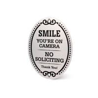 No Soliciting Thank You DiamondPlate Door Sign