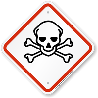 GHS Skull & Crossbones Toxic Pictogram ISO Sign