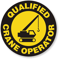 QUALIFIED CRANE OPERATOR Hard HAT DECAL