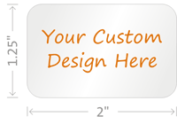 Custom Design Hardhat Labels Rectangle