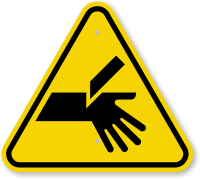 ISO Cutting of Fingers Sharp Blade Symbol Sign