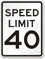 Aluminum Speed Limit Sign