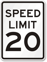 Aluminum Speed Limit Sign