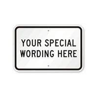 Custom Black Horizontal Template Parking Sign