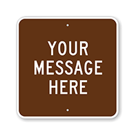 Custom Brown Square Template Parking Sign
