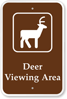 Deer Viewing Area  Campground & Park Sign
