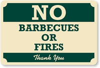 No Barbecues Or Fires