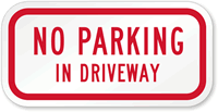 Reflective Aluminum No Parking In