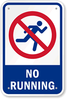 No Running Pool Safety Sign