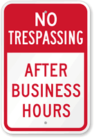 No Trespassing  Sign