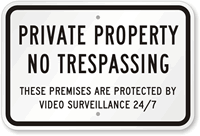 Private Property No Trespassing Sign