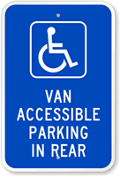 Van Accessible Parking In Rear