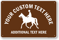 Custom Horse Text And Additional Text Sign