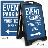 Custom Event Parking Sign Insert Directional Arrows
